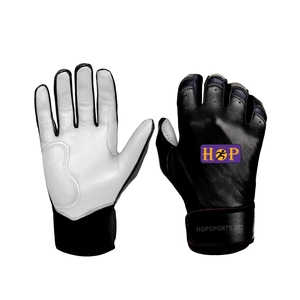 Gants de frappe de baseball à poignet court, professionnels, en cuir véritable, vente en gros, pour jeunes et adultes - Product Image 4