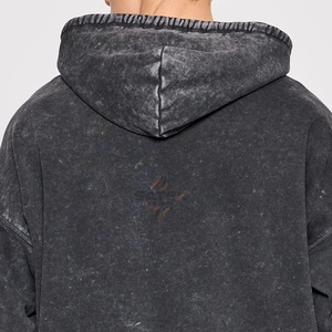 Sudaderas con Capucha Bordadas de Felpa Lavada al Ácido Unisex de Poliéster/Algodón de Alta Calidad al por Mayor OEM, Última Llegada, Casual de Invierno - Product Image 6
