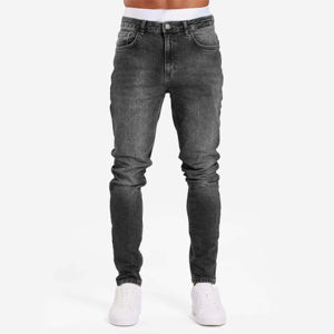 Pantalones vaqueros ajustados con estilo para hombre con diseño clásico y tela duradera para uso diario Ropa de calle Calidad personalizada para pantalones vaqueros para hombre - Product Image 1