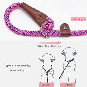 Correas de cuero genuino personalizadas para perro pastor alemán, patrón sólido, entrenamiento para caminar, correa de cuero para perro y arnés de Collar - Product Image 5