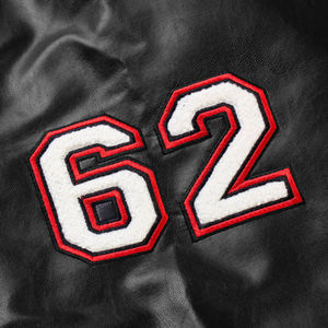 Chaqueta Universitaria de Béisbol de Primera Calidad en Cuero Genuino, Colores Personalizados del Equipo, Cuerpo de Lana, Mangas de Cuero, Chaqueta Bomber - Product Image 6