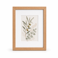 Cadre photo HuaJia, support mural ou de table, finition bois, plexiglas, format A4, design en bois de chêne, bois naturel, durable, cadre photo