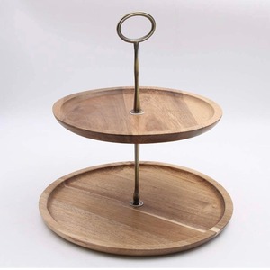Support à gâteau en bois à 2 niveaux - Product Image 2