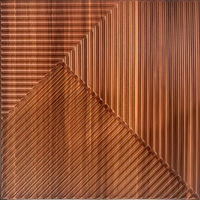 Panel Dinding 3D PVC untuk Dekorasi, Panel Dinding Latar Belakang Meja Resepsionis, Panel Dinding Cekung dan Cembung
