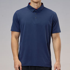 OEM poliéster/algodón hombres Golf para camisas tejido de punto transpirable personalizado manga corta ropa deportiva verano cuello vuelto - Product Image 3