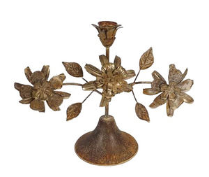 Diseño de flores Golden Stik portavelas de Navidad Galvani Zed para Interior vacaciones hogar Mesa decorativa vacaciones festivas - Product Image 5