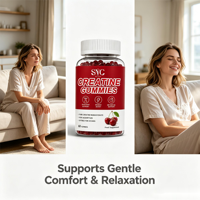Gummies de créatine SYC BIO, créatine monohydrate pure, 60 gummies véganes à mâcher, absorption élevée, complément alimentaire, étiquette privée OEM
