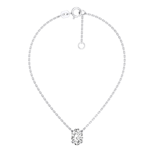 Collar de Cadena de Eslabones de Moda con Diamante de Laboratorio de Alta Calidad de 1 Quilate, Claridad EF, Oro Amarillo de 9k, Oro Sólido, Certificado IGI, para Mujer, para Boda - Product Image 4