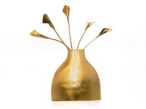 Venta caliente Florero Mesa Metal Aluminio Color Oro Hogar Hotel y Restaurante Decoración en venta al por mayor Precio Barato - Product Image 5