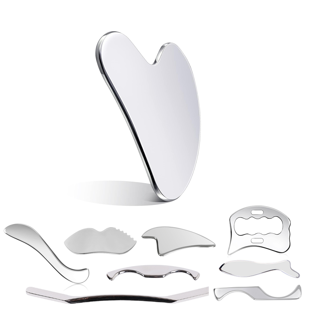 304 из нержавеющей стали Gua Sha инструмент для лица массажный скребок Guasha из нержавеющей стали для подтяжки лица