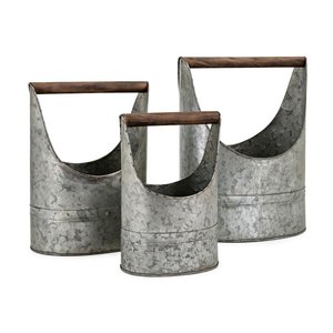 Diseño personalizado de 3 piezas hecho a mano de hierro galvanizado plantador de jardín al por mayor exportador para uso doméstico - Product Image 3