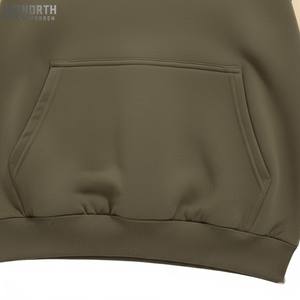 เสื้อสเวตเตอร์มีฮู้ดของผู้ชายเสื้อสเวตเตอร์ขนแกะธรรมดาพิมพ์ลายหน้าจอพัฟปักโลโก้กำหนดเอง - Product Image 4