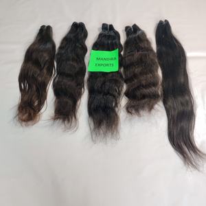 หนังกําพร้าชิดชิดธรรมชาติ 100% ลําบาก Virgin ดิบอินเดียมัดผมผู้หญิงสีดําวัดต่อผมมนุษย์ - Product Image 5