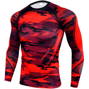 Camiseta de Compresión MMA Personalizada de la Mejor Calidad, Manga Corta, Ajuste Ceñido, Transpirable, Spandex/Poliéster para Hombre - Product Image 1