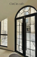 Puertas y Ventanas Arqueadas de Aluminio Elegantes, Diseños Artísticos, Formas Personalizadas, OEM, Aislamiento Térmico, Antirrobo, Estilo Retro.