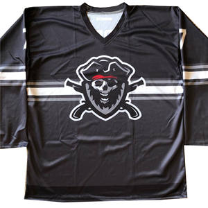 Maillot de hockey sur glace col en V personnalisé sport sublimé réversible pratique porter la conception la plus populaire avec le nom de l'équipe - Product Image 4
