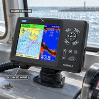 Traceur de cartes GPS et sondeur de poissons pour bateau de pêche commercial 7 pouces, système de navigation marine 12V 24V DC