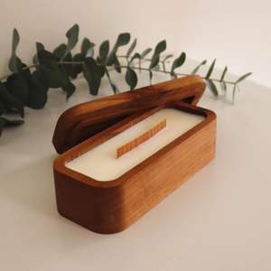 Tazón de vela de madera de acacia natural con forma de rectángulo hecho a mano de madera para mesa y decoración del hogar precio barato en mayorista de Vietnam - Product Image 2