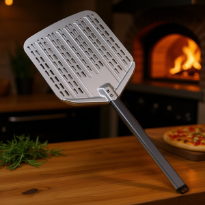 Pelle à pizza perforée Ompagrill (30x80cm) Argent 03080 Outils à pizza - Product Image 3