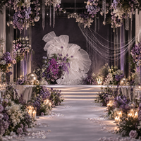 Organza plissé multicolore nacré pour centres de table de mariage, tissu de décoration DIY pour mariage