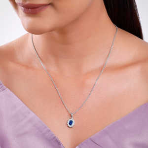 Colgante de Halo real de plata de moda con cadena de eslabones, joyería de moda, accesorio perfecto para fiesta, boda, cumpleaños o uso diario - Product Image 1