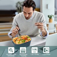 Lonchera Eléctrica Digital Portátil para Oficina, con Calefacción, 220v/110v, Gran Capacidad, Tapa Ecológica de Acero Inoxidable