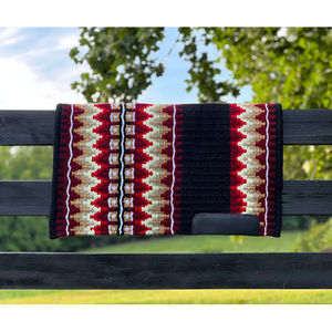 Western Show Horse Saddle Blanket Diseño de Nueva Zelanda Manta de sillín de lana hecha a mano Top Wool Saddle Pad Size - Product Image 1