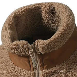Factory Rate Make Own OEM Service Plus Size Full Zipper Comfortable Latest Style Product <b>Men's</b> Wear <b>Sherpa</b> <b>Fleece</b> Jackets - Product Image 3