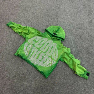 Sweats à capuche surdimensionnés en coton épais de haute qualité sans ficelle unisexe Logo personnalisé grande taille sweats à capuche pour hommes thermique - Product Image 3