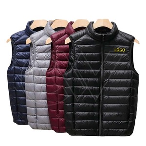 Gilet d'hiver léger et décontracté pour hommes, respirant, coupe-vent, logo personnalisé, broderie, impression - Product Image 1