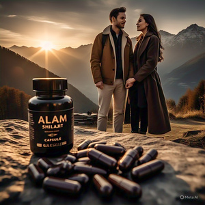 Capsules de Shilajit de l'Himalaya séchées biologiques de la meilleure qualité, marque privée, acide fulvique naturel pur 100%, paquet de 30 pièces - Product Image 1