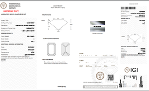 2.32ct Emerald Cut Lab-Grown Diamond IGI Certified E Color VVS2 Clarity Lab-Stone - Product Image 5