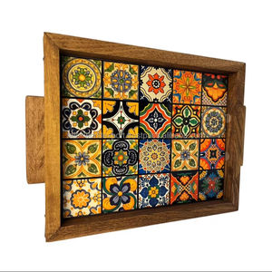 Plateau de service en bois en gros Plateau de service imprimé en émail de la meilleure qualité Taille personnalisée de Falak World Export - Product Image 1