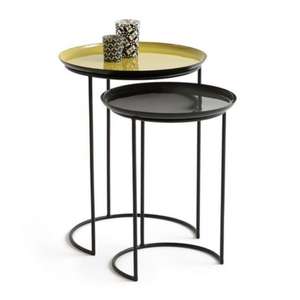 Plateau de service en laiton en métal de qualité supérieure standard avec support pieds finis enduits de poudre noire avec support de plateau pliable - Product Image 6