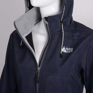 Veste polaire collée pour femmes d'automne en style universitaire matelassé bleu marine avec remplissage en polyester coupe-vent vêtements d'extérieur pour filles - Product Image 3