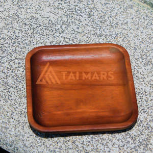 Petit plateau de service rond en bois de noyer poli pour salle de bain ou cuisine Artisanat en bois artisanal pour enseignes murales ou boîtes en bois - Product Image 6