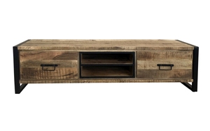 ตู้ไม้ทึบอุตสาหกรรมและวินเทจเพื่อความบันเทิงทีวีตู้เหล็กสไตล์อินเดียบ้านไร่โลหะเฟอร์นิเจอร์บ้านสำหรับห้องนั่งเล่น - Product Image 6