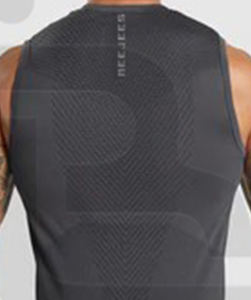 Camiseta sin mangas de gimnasio de alta calidad personalizable para hombre, ropa deportiva transpirable de Spandex, diseño muscular sublimado, estándares OEM/ODM/OBM - Product Image 6