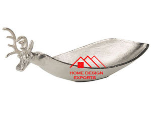 Plateau à feuilles incurvées en aluminium 2024 Plateau décoratif en forme de tendance pour les portions décoratives de mariage et de fête - Product Image 2