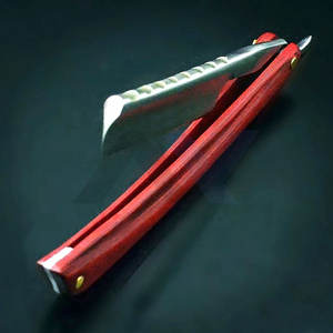 Rasoir droit à manche en bois, best-seller, acier inoxydable de haute qualité, couteau de barbier pour le rasage avec manche pliable - Product Image 6