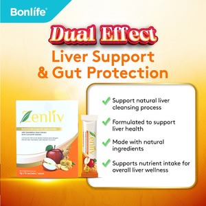 Bonlife zenliv อาหารเสริมต้านอนุมูลอิสระเพื่อสุขภาพดอกแดนดิไลออนมิลค์ทิสเทิลวิตามินบีคอมเพล็กซ์ซีลีเนียมสำหรับดูแลตับ (3กรัม x 15ซอง) - Product Image 2