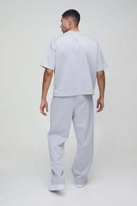 Conjunto Deportivo Personalizado al por Mayor para Hombre, Camiseta y Pantalones Extra Grandes, Traje de Dos Piezas, Estilo Urbano Moderno, Hecho en Pakistán - Product Image 2