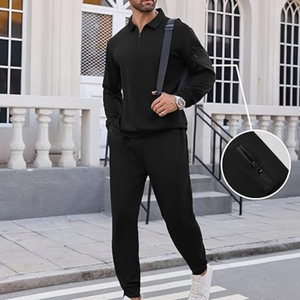 Chándal de tendencia para hombre, trajes atléticos informales de 2 piezas, chándales para hombre, ropa de algodón 100% transpirable, conjuntos para hombre - Product Image 4