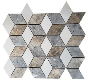Mosaico de Piedra Cuadrado 3D, Forma Irregular Pulida, Moderno, Resistente al Agua, para Pared Interior de Baño, 8mm - Product Image 3