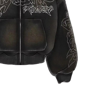 Sudadera con Capucha Balaclava de Invierno para Hombre, Logotipo Personalizado Bordado, Capucha Doble, Doble Capa, Sudadera con Cremallera Completa, Talla Grande, Impresión Digital - Product Image 2