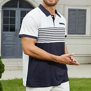 เสื้อโปโลผ้าฝ้ายพิมพ์ลายปักโลโก้ของผู้ชายเสื้อโปโลกอล์ฟว่างเปล่าเสื้อโปโล100% ออกแบบได้ตามต้องการ - Product Image 5