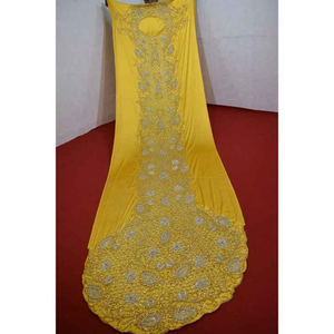 Tela de Dirac nupcial con cuentas hecha a mano, textil de gama alta para elegantes vestidos de boda somalíes y atuendos para eventos - Product Image 3