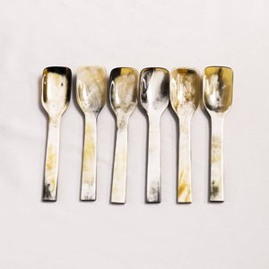 Nouveaux ustensiles de cuisine exquis en corne de buffle, cuillère à caviar personnalisée faite à la main pour servir en cuisine - Product Image 5