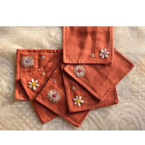 Unique Cotton <b>Coaster</b>, <b>Drinks</b> Absorbent, Birthday Housewarming Gifts, Farmhouse Living Room Table Decor OEM - Product Image 1