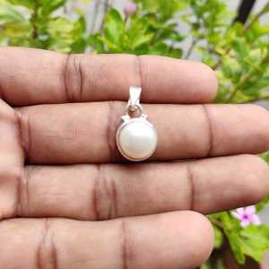 Natural Freshwater Pearl 925 <b>Silver</b> Pendant Bohemian Cute Artisan Crafted <b>Charm</b> Handmade <b>Silver</b> Jewelry - Product Image 4